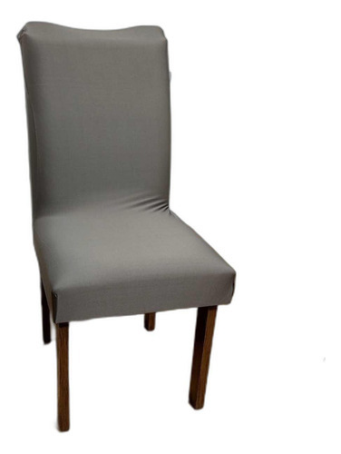 Capa Para Cadeira Malha Camurça - Cinza