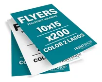 Comprar Folletos Flyers Volantes Printshop Color 2 Lados 10x15 X200