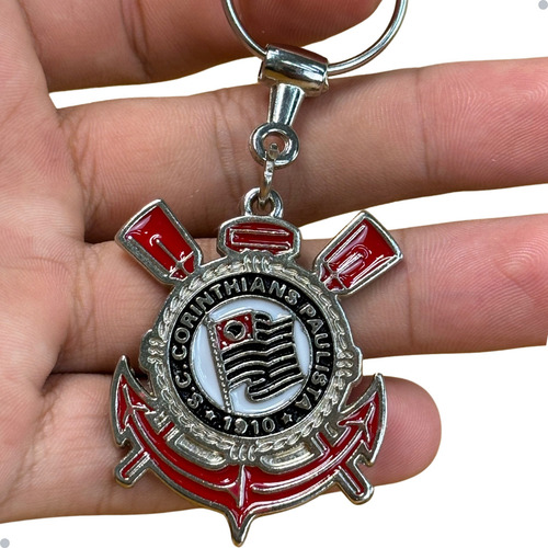 Chaveiro De Time Metal Corinthians Futebol Kit C/ 2 Unidades