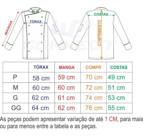 Uniforme Chef De Cozinha, Alta Qualidade X Melhor Preço$
