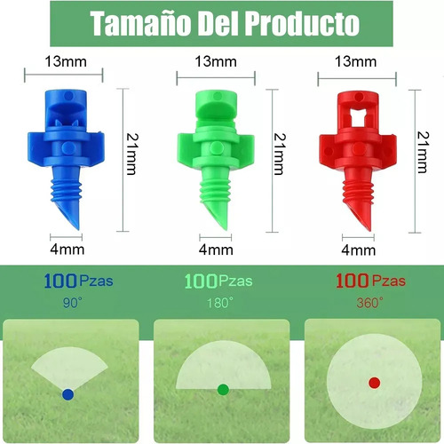Mini Pulverizador De Irrigação Microspray 90/180/360º 300 Un