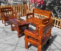 Comprar Sillones Jardín Exterior Terraza  Madera Maciza Rustico