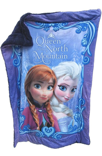 Frozen Anna  Elsa Sherpa Throw Blanket Reina De La Mont...