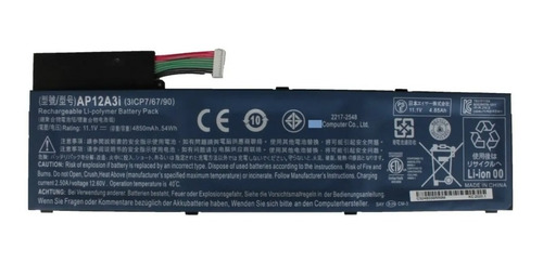 Bateria Compatible Acer Ap12a3i M5-581tg Ultra