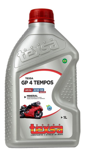 Kit 4l De Óleo Para Motos- Texsa Gp 4 Tempos Sl 20w50