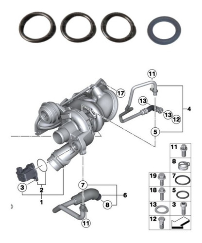 Kit Orings Turbo Original Bmw 116i F20