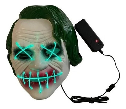 Mascara De Halloween Joker Guasón Con Luces Led Difraz