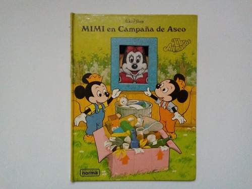 Antiguo Libro Infantil Mimi En Campaña De Aseo Walt Disney