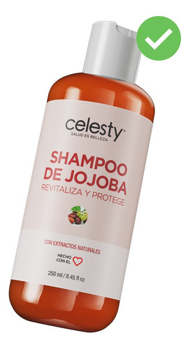  Shampoo Aceite Jojoba Extracto 250ml Celesty® Brillo