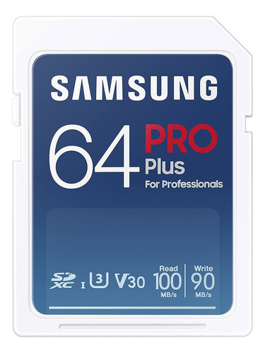 Cartão de memória Samsung® Pro Plus Sdxc 64 Gb 100 Mbps 4k Ev