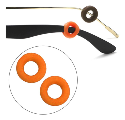 2 Piezas De Ganchos For Las Orejas De Las Gafas, Naranja