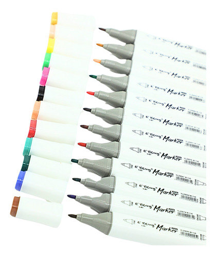 Marcadores 72 Colores Plumones Punta Pincel Doble Punta Fine