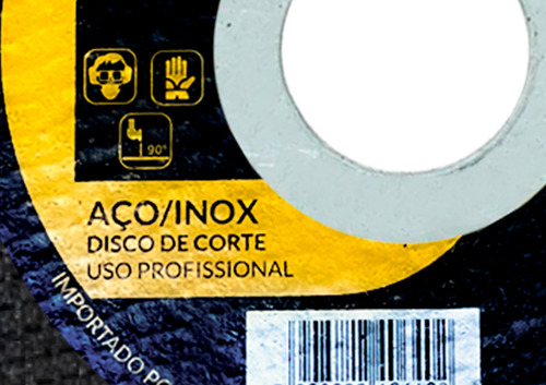 Kit Com 50 Discos De Corte Fino Inox 7 Pol X 1,6 Standard Start Para Esmerilhadeira Cor Preto