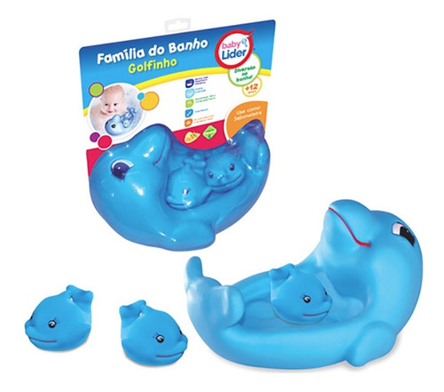 Brinquedo Infantil Familia Do Banho Golfinho Baby Lider 5628