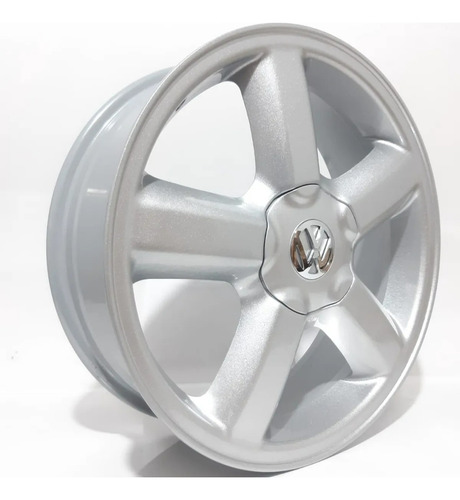 Jogo De Roda Aro 17 Vw Gol Gti Zk460 Parati 4x100 + Bicos Cor Prata