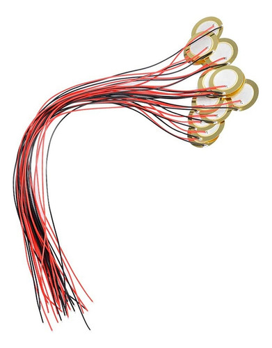 15 Discos Piezoeléctricos De 27 Mm Con Cables, Micrófono, Ta