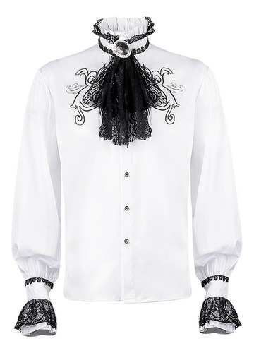 Camisa Plisada Medieval Transpirable Para Hombre, Ropa Steam