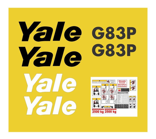 Kit Adesivo Empilhadeira Yale G83p Completo + Etiquetas Mk