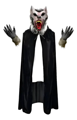 Máscara De Hombre Lobo De Látex Para Halloween, Cabeza De Lobo Realista De 31x27 Cm, Disfraz De Cosplay Y Carnaval, Complemento Para Fiestas De Terror