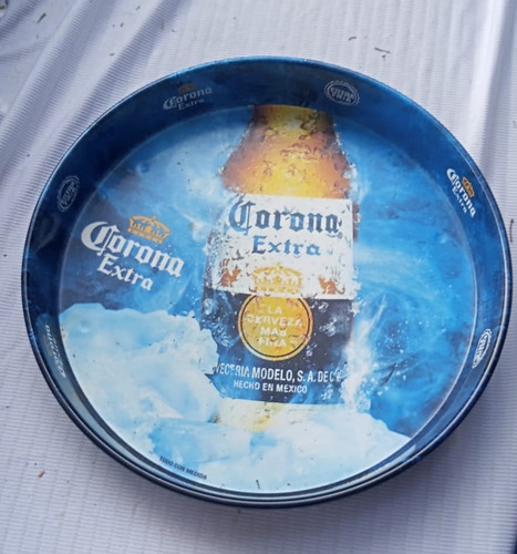 Antigua Charola De Cerveza Corona Extra Imagen De Botella (Usado)