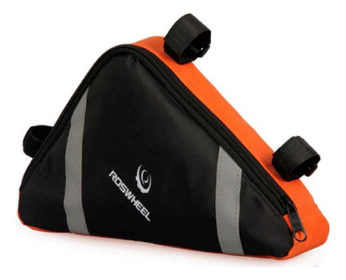 Bolsa De Quadro Triangular Bike Porta Ferramentas Roswheel Cor Laranja