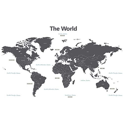 Pegatinas De Pared Para Niños, Diseño De Mapa Del Mundo, Col