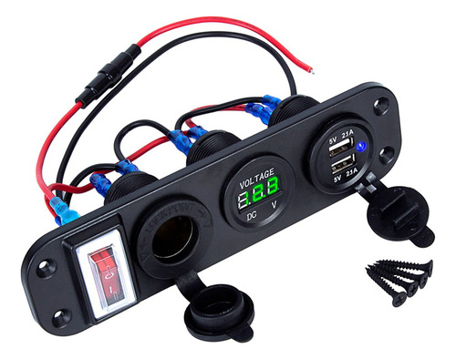 Cargador Doble Usb Y Toma De Encendedor 12v For Auto 1