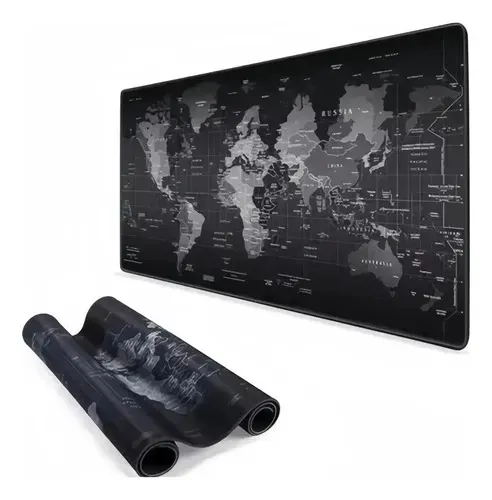 Mouse Pad Gamer XXL Antideslizante Mapamundi 90x40cm | Cuotas sin