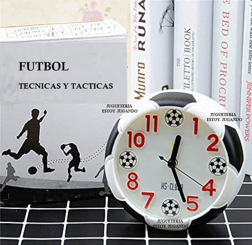 Reloj Fútbol Pelota Despertador Muy Bueno Hermoso Sale Ya Blanco