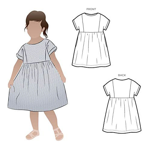 Patrón De Costura Vestido Lacey Niños (tallas 18)