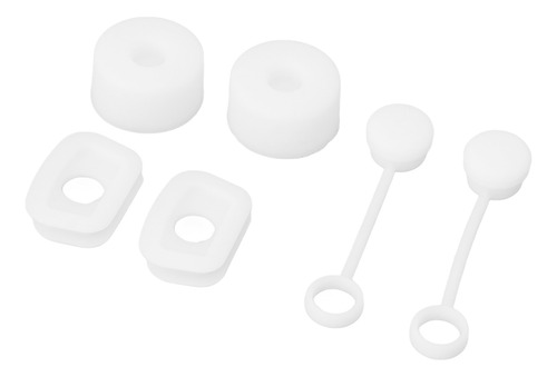 Juego De 6 Tapones De Silicona Para Pajita Reutilizables Y