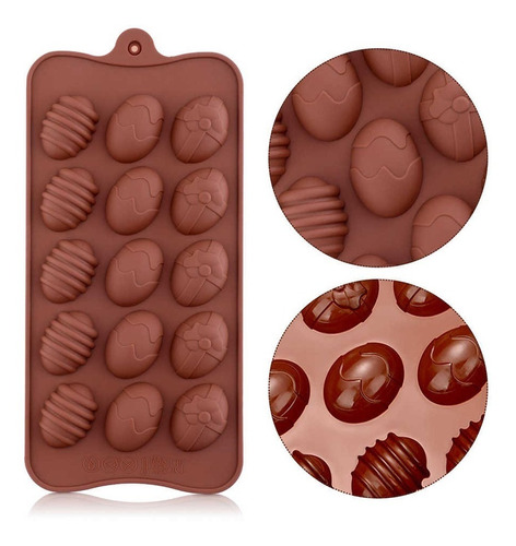 Molde De Silicona Chocolates Bombones Huevos De Pascua