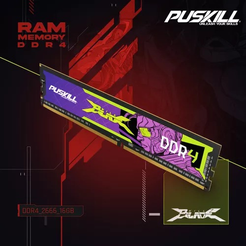 Memória Ram Desktop Gamer Puskill Killblade 16gb Ddr4 2666mh