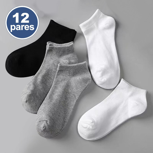 Calcetines Cortos Hombres Dama Unisex Cómodo 12 Pares