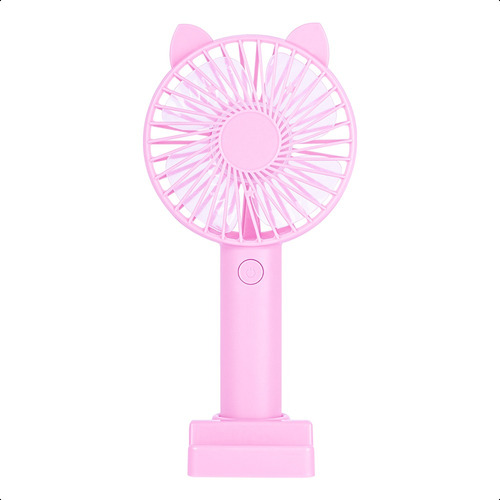 Mini Ventilador Portátil 3 Velocidades Gatito Rosa Purpura