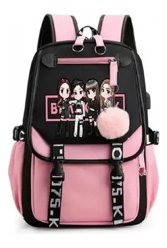 Mochila Kpop Blackpink Korean Girl Group Con Puerto Usb