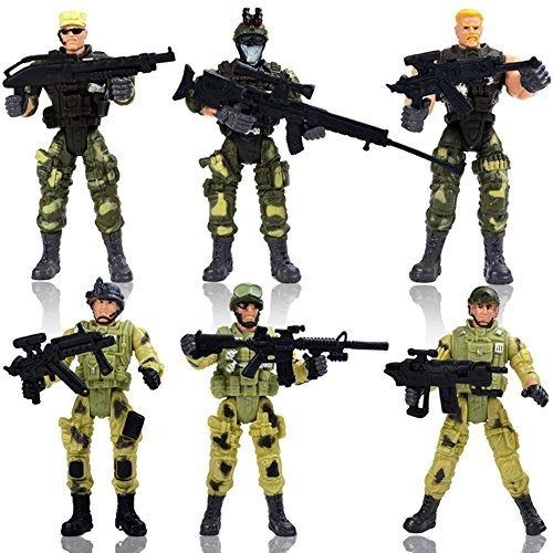 6 Piezas Figura De Acción Soldados Del Ejército De Juguete