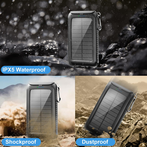 Carregador Solar Power Bank Kepswin 49800mah Com Lanterna Le