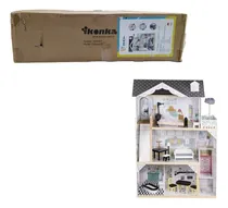 Comprar Casa De Muñecas Clasica Con Accesorios De Madera 120cm      