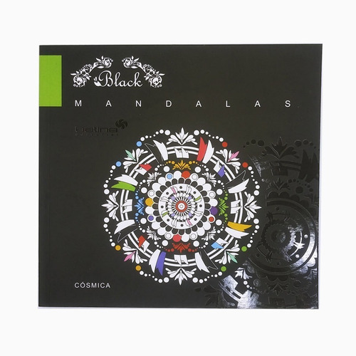 Libro Mandalas Black P/ Colorear Colección Cósmica Ed Betina