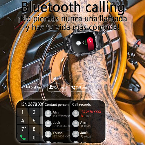 Reloj Inteligente Hombre Reloj Inteligente Bluetooth Llamada