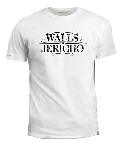 Camiseta Walls Of Jericho Logo Rock Metal Banda Ink