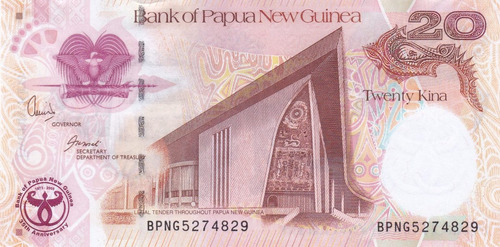 Papua Nueva Guinea 2008 Billete De 20 Kina Sin Circular