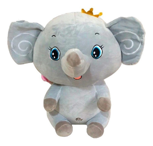 Pelucia Squish Pals Grande Elefante Cinza 45cm Toyng 46672