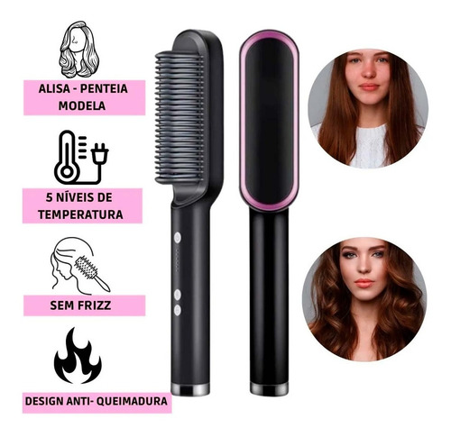 Imagem 6 de 10 de Escova Alisadora Modeladora E Secadora Straight Comb