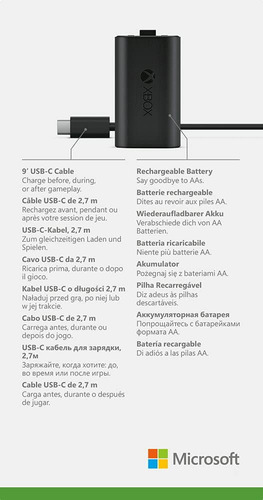 Xbox Oficial Juega Y Carga Kit Usb