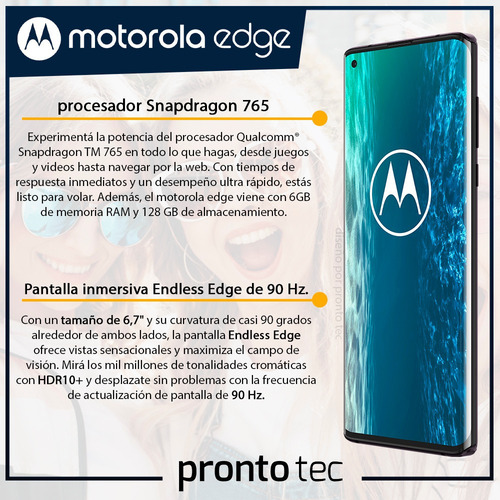 Celular Motorola Moto Edge 6/128gb Midnight Red Libre