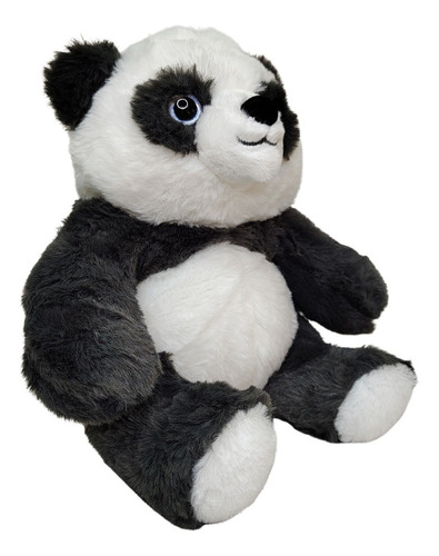 Panda De Pelúcia Macio Infantil 23 Cm Cor Baranco Com Preto