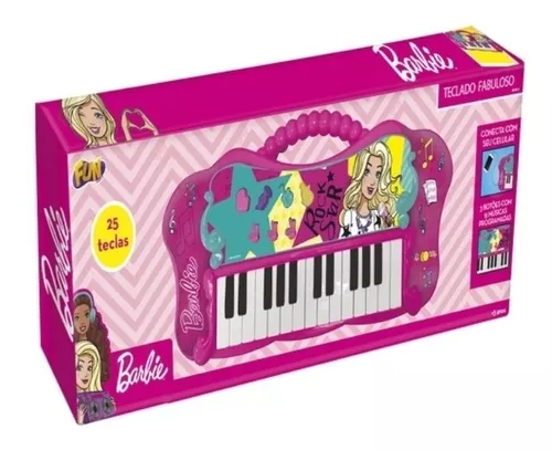 Piano Teclado Infantil C/ Microfone E Banquinho Rosa Inmetro Cor Rosa  Voltagem 0