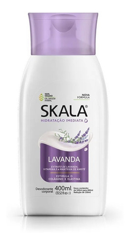 Loção Creme Hidratante Corporal Lavanda Vegano Skala 400ml Tipo De Embalagem Frasco Fragrância Lavanda